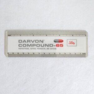 VINTAGE 1964 MEDICAL PHARMACEUTICAL PROMOTIONAL LILLY DARVON COMPOUND RULER